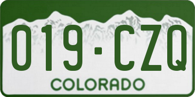 CO license plate 019CZQ