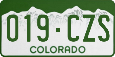 CO license plate 019CZS