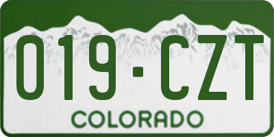 CO license plate 019CZT