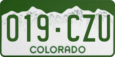 CO license plate 019CZU