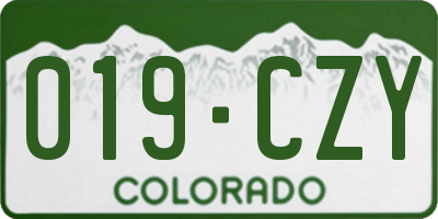 CO license plate 019CZY