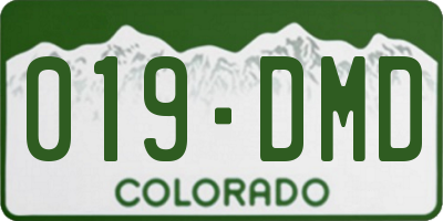 CO license plate 019DMD