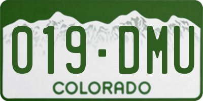 CO license plate 019DMU