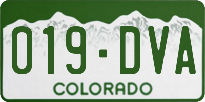 CO license plate 019DVA