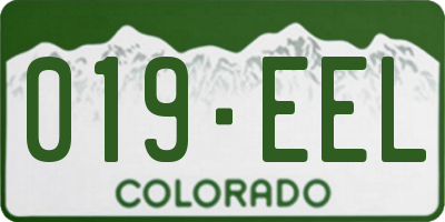 CO license plate 019EEL