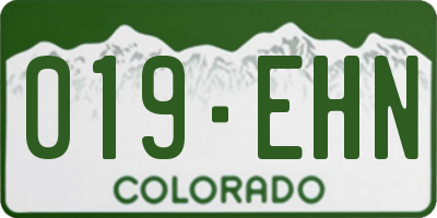 CO license plate 019EHN