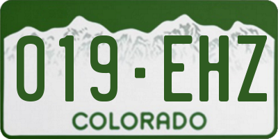 CO license plate 019EHZ