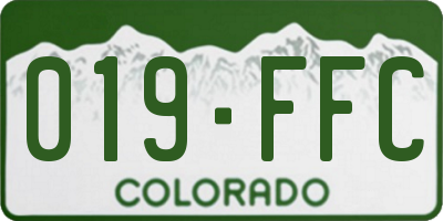 CO license plate 019FFC