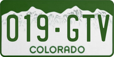 CO license plate 019GTV