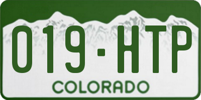 CO license plate 019HTP