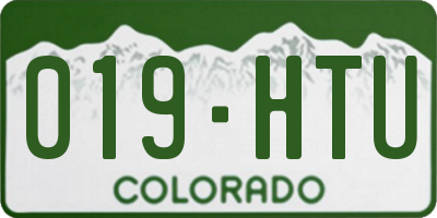 CO license plate 019HTU