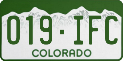 CO license plate 019IFC