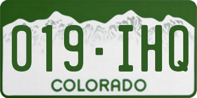 CO license plate 019IHQ