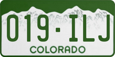 CO license plate 019ILJ