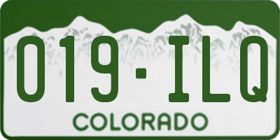 CO license plate 019ILQ
