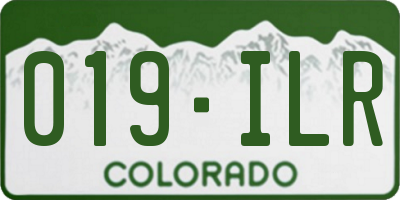 CO license plate 019ILR