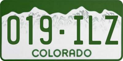 CO license plate 019ILZ