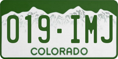 CO license plate 019IMJ