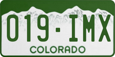 CO license plate 019IMX