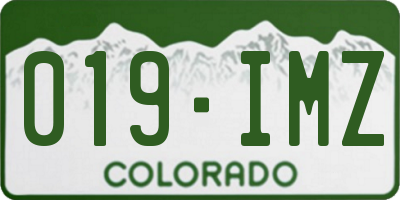 CO license plate 019IMZ