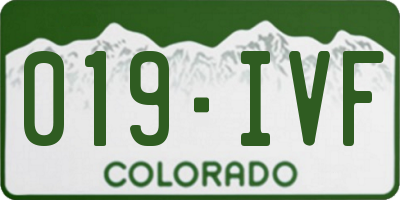 CO license plate 019IVF