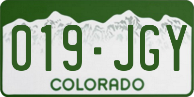 CO license plate 019JGY