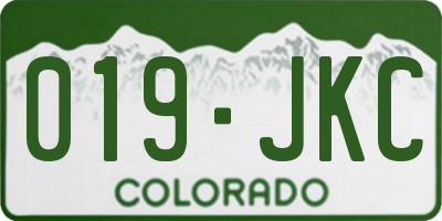 CO license plate 019JKC