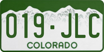 CO license plate 019JLC