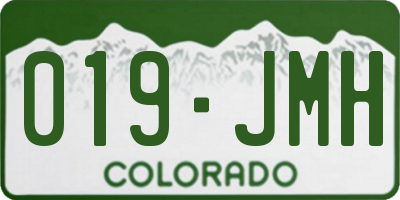 CO license plate 019JMH