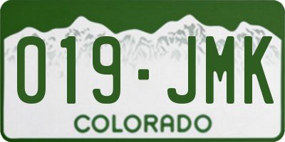 CO license plate 019JMK