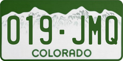 CO license plate 019JMQ
