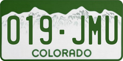 CO license plate 019JMU