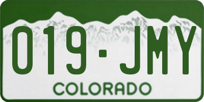 CO license plate 019JMY