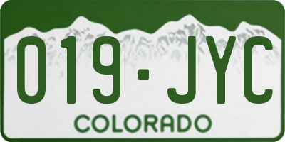 CO license plate 019JYC