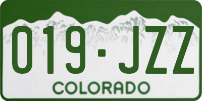 CO license plate 019JZZ