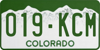 CO license plate 019KCM
