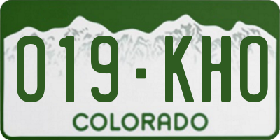 CO license plate 019KHO