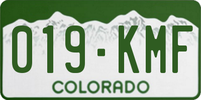 CO license plate 019KMF