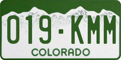 CO license plate 019KMM