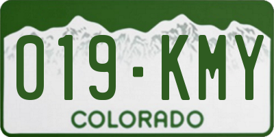 CO license plate 019KMY