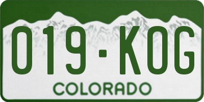 CO license plate 019KOG