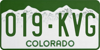 CO license plate 019KVG