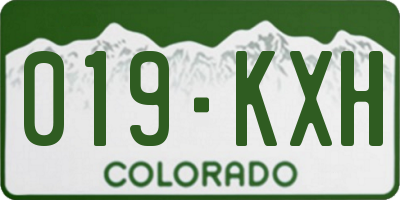CO license plate 019KXH