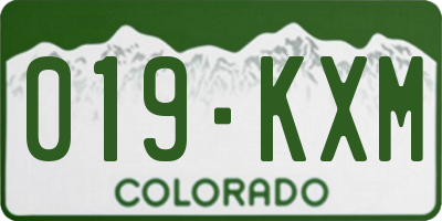 CO license plate 019KXM