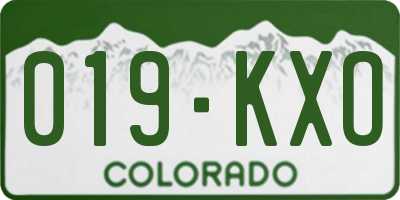 CO license plate 019KXO