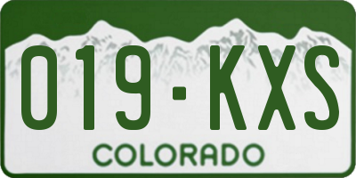 CO license plate 019KXS