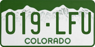CO license plate 019LFU