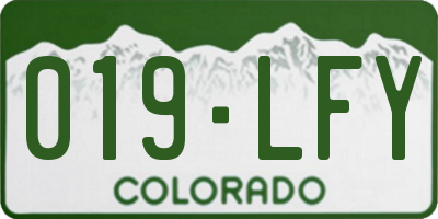 CO license plate 019LFY