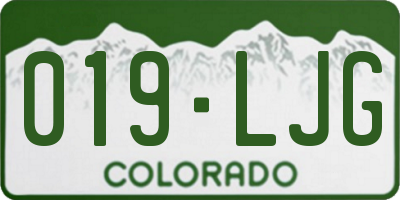 CO license plate 019LJG