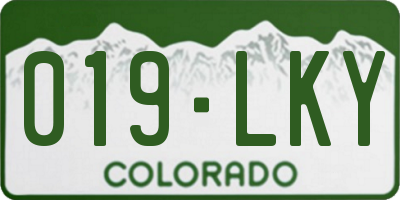 CO license plate 019LKY